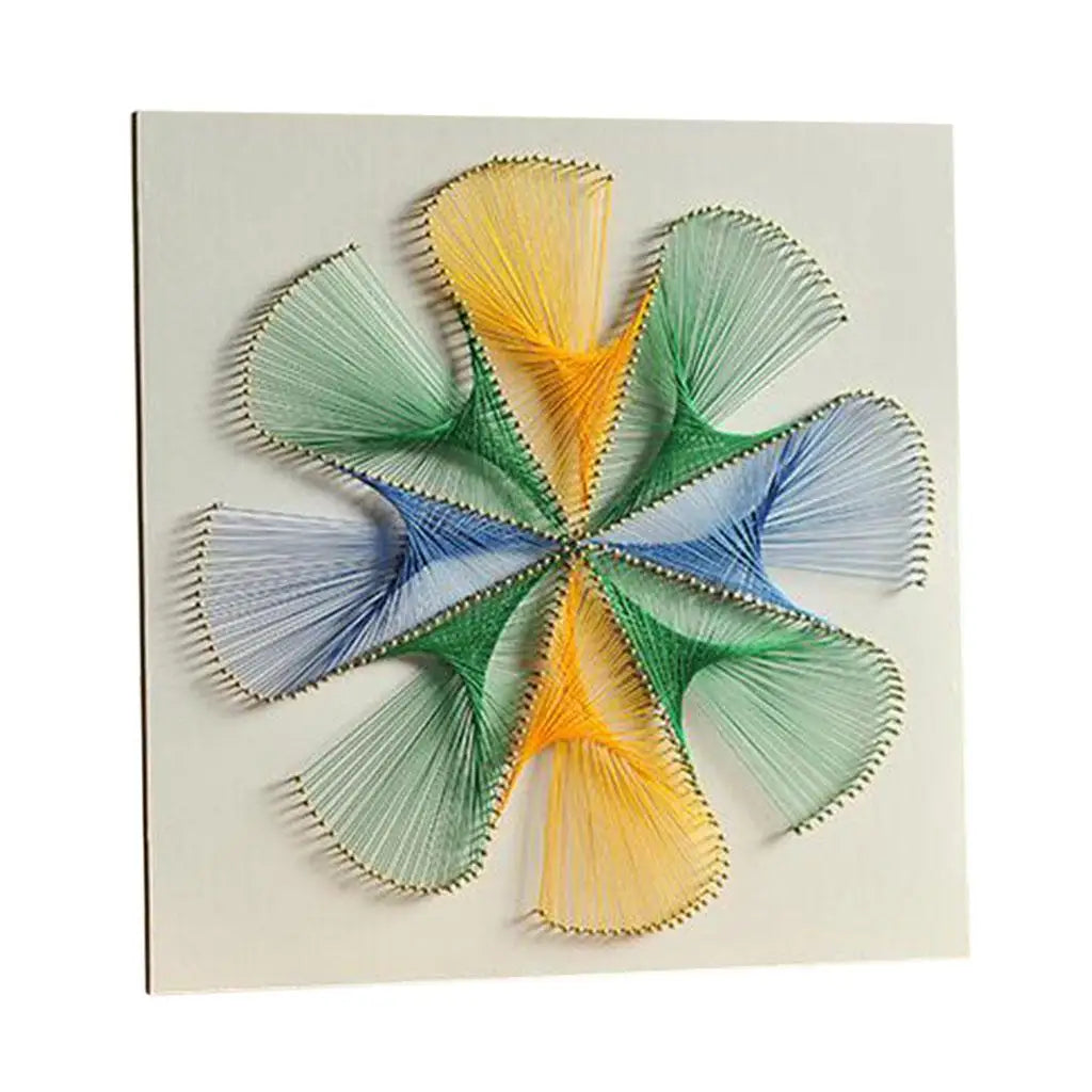 Wooden Flower String Art Kit DIY Crafting Set for Children and Adults Creative Home Accessories Project